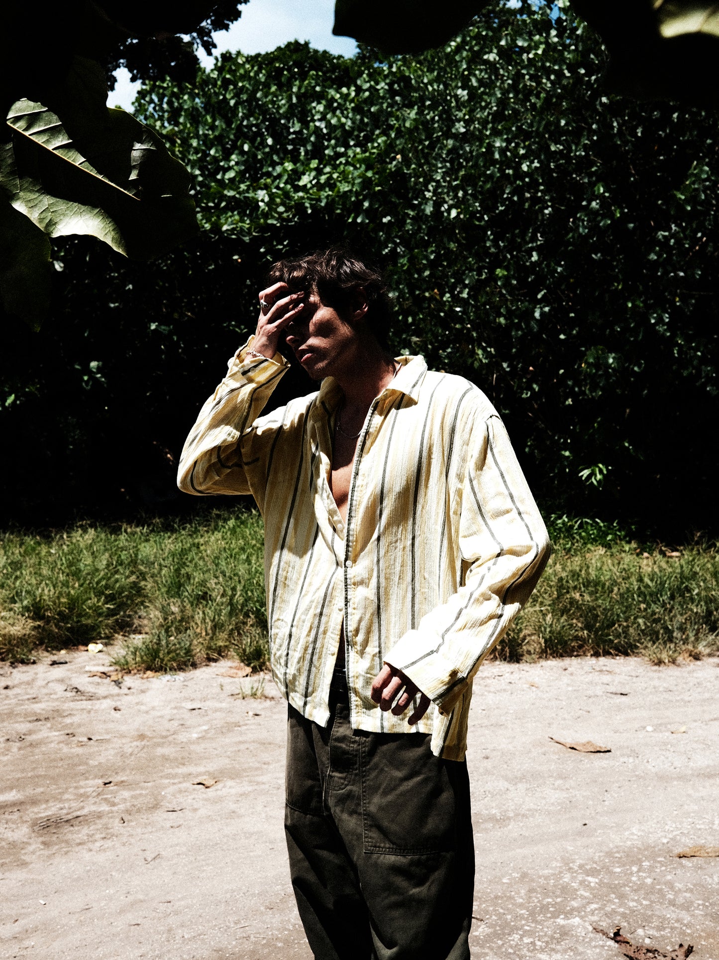 "Summer Shirt" in Yellow Pinstripe