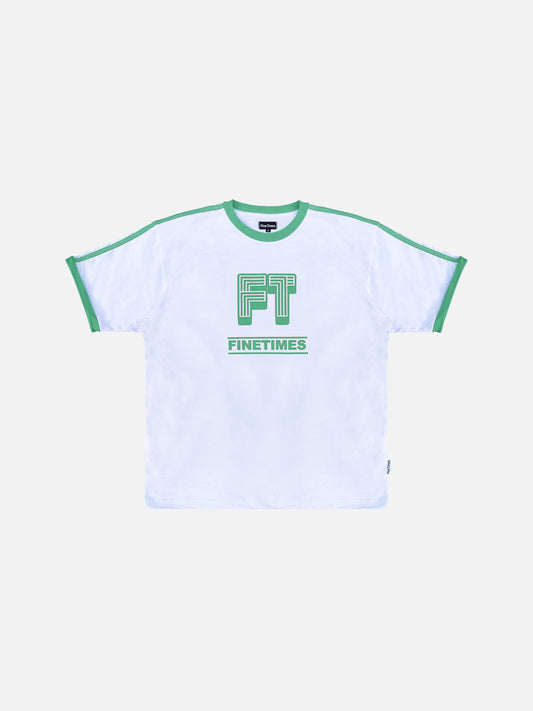 "Retro Tee" in Green/White