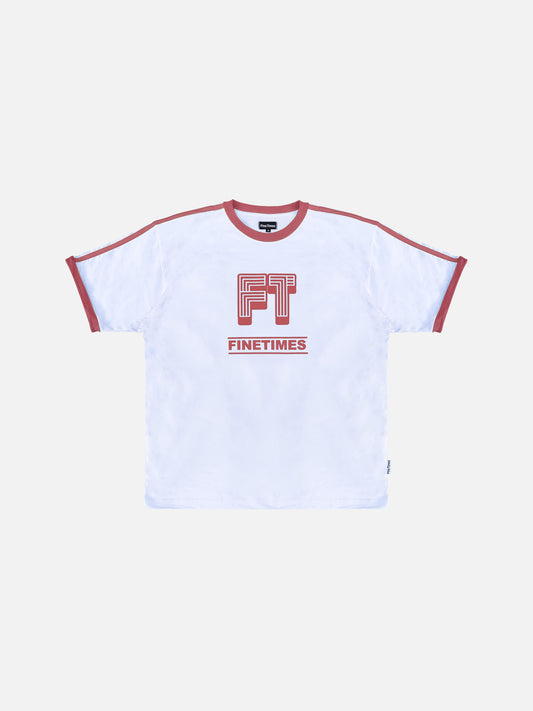 "Retro Tee" in Red/White