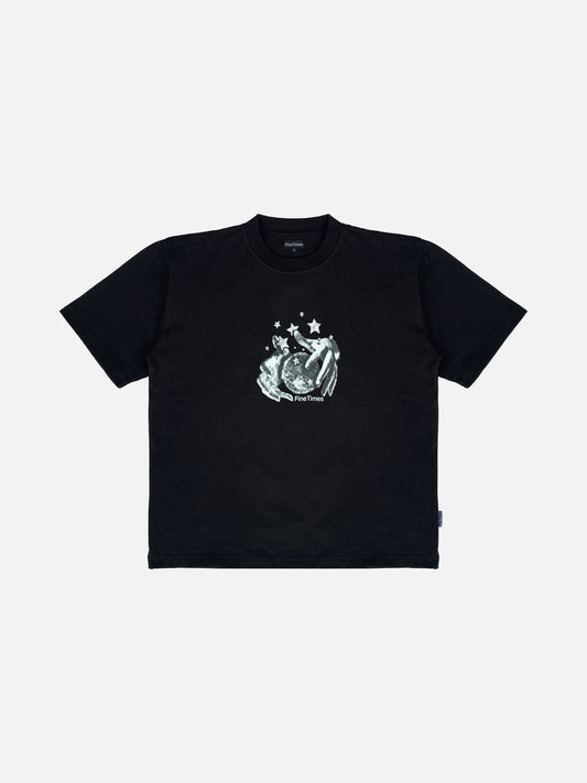 "World Tee" in Black